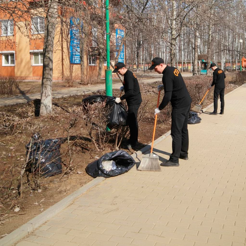 Уборка листьев в Лаишево